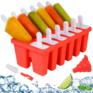 Moule à glace portable en silicone sans BPA avec poignée, compatible lave-vaisselle et écologique, pour la fabrication de bâtonnets glacés maison pour enfants, DIY - Product Image 3