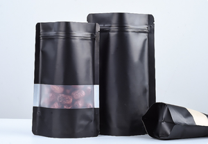 Black Stand up Pouch for Food for Potato Chips Pet Food Sugar Stand up Pouch <b>Packaging</b> <b>Bags</b> with Window - Product Image 5