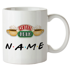 Taza de Cerámica Negra Mate de Doble Pared de 24 oz con Diseño Novedoso de Silver Buffalo Friends <span class=keywords><strong>Central</strong></span> Perk para Regalos Empresariales y Café/Sopa - Product Image 1