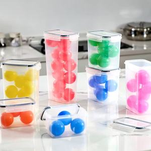 4 Pack Square Airtight Food <b>Storage</b> Bottles Lids Leak Proof BPA Free Plastic <b>Camping</b> Kitchen Pantry Organizer Cereal Flour Sugar - Product Image 3