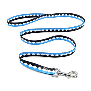 Geometric Pattern Nylon <b>Dog</b> Leash Durable Reflective Pet Leashes for <b>Dogs</b> Simple Style Blue Black White Color - Product Image 3