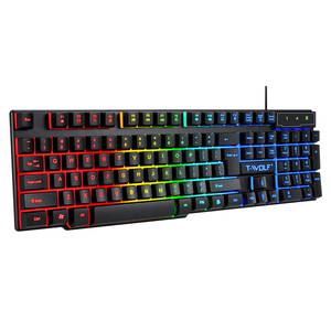 T-WOLF TF800 4 en 1 <span class=keywords><strong>clavier</strong></span> de jeu <span class=keywords><strong>souris</strong></span> <span class=keywords><strong>casque</strong></span> et kit de tapis de <span class=keywords><strong>souris</strong></span> <span class=keywords><strong>clavier</strong></span> <span class=keywords><strong>souris</strong></span> combos pour joueur professionnel ordinateur portable - Product Image 2