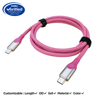 Certificado 8K 60Hz 40Gbps PD 240W Tipo C Trenzado USB4.0 Cable de carga rápida Chaqueta de PVC 5A Thunderbolt 4 3 2 Compatible