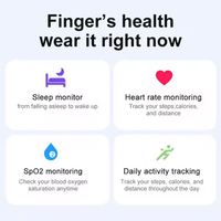 Anneau intelligent R06 - Tracker de fitness compatible IP68 étanche, moniteur de santé et d'oxygène sanguin pour Android et iOS