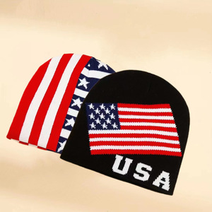 Bonnet d'hiver en tricot chaud pour hommes, femmes, jeunes garçons et filles, avec drapeau américain, pour le ski, les sports de plein air et la randonnée - Product Image 2