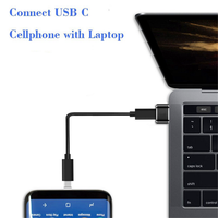 Adaptador Convertidor de Tipo C Hembra a USB 3.0 Macho, Conector OTG para Datos y Carga Rápida, Trenzado de Nailon, en Existencia