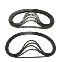 Courroie synchrone en caoutchouc PU noir avec cordon en fibre de verre MXL XL L H XH XXH pour transmission de puissance, haute charge, durable