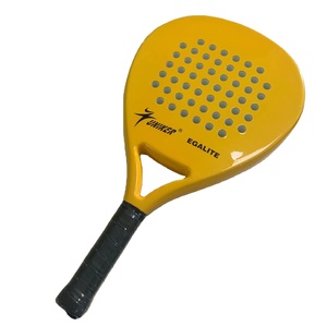 Raquetas de remo para tenis de playa con cara de fibra de carbono y espuma viscoelástica EVA, color amarillo - Product Image 2