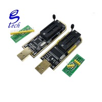 Programmeur USB EEPROM Flash BIOS avec clip SOIC8 + adaptateur mémoire Flash SPI 1.8V SOP8 DIP8 + adaptateur SOIC8 SOP8 vers DIP8 Kit de gravure