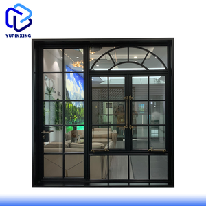 Customized Thermal Break Double Tempered clear Glass Casement Doors Exterior Aluminum Plate Hinged Door - Product Image 4