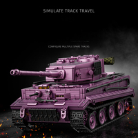 12GO 97008-09 Tanque Mediano Alemán Panther IV Ausf de la Segunda Guerra Mundial, Modelo con Figuras, Bloques de Construcción, Juguetes, Regalos para Niños, Sets de Bloques de Construcción
