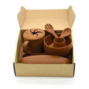 बच्चों को बिना-ब्रेकेबल डिशलर सक्शन बाउल बेबी पकड़ व्यंजन सेट बीपा मुक्त विभाजित सिलिकॉन बेबी प्लेट - Product Image 5