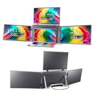 Producto de Tendencia 2026, Monitor Portátil de Pantalla Grande de 18.5 Pulgadas, 1 Cable para 3 Pantallas, Monitor Cuádruple, Monitores LCD Todo en Uno - Product Image 1