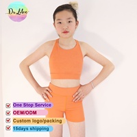 Conjunto de falda de tenis de Yoga para niños y niñas, ropa para niños, entrenamiento de secado rápido, deportes, ropa de práctica de alegría
