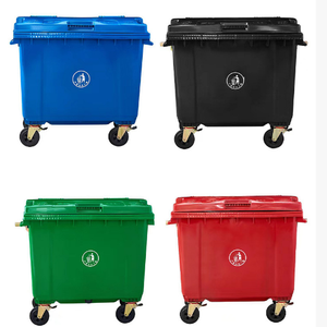 Poubelle à roulettes en plastique de 660 L avec couvercle, fabriquée en Chine, vente en gros, bac de recyclage robuste, chariot à ordures mobile - Product Image 4