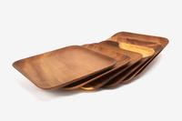 Plateau en bois longue durée, personnalisé, assiette à nourriture, plateau à fruits secs, vaisselle, plateau en bois d'acacia
