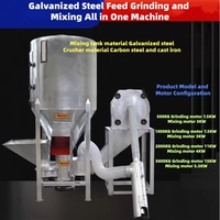 Broyeur et mélangeur d'aliments sans poussière de 2000 kg, grande machine de broyage et de mélange verticale à aspiration automatique pour les grandes exploitations d'élevage