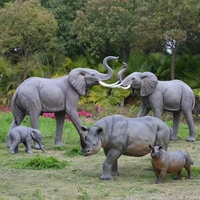 Sculpture d'éléphant en plastique FRP, prix d'usine