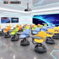 Ensemble de bureau et chaise pliants ergonomiques modernes GUANGWEI pour la formation en classe