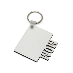 Portachiavi in legno MDF personalizzabile per sublimazione, modello QD Instar, in offerta speciale, con scritta MOM DAD GRAD <span class=keywords><strong>FAM</strong></span>. - Product Image 1