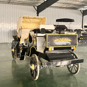 Carruaje de caballos blanco real de la reina de soldadura automática Carruaje de turismo tripulado eléctrico romántico para la venta - Product Image 5