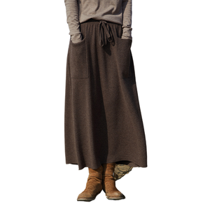 Gonna qiaoyatou gonna autunno <span class=keywords><strong>inverno</strong></span>-passo a colori ampia maglia dimagrante con cintura calda cashmere con ombrello a trapezio sk - Product Image 1