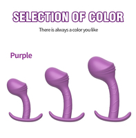 Ensemble de trois tailles de plugs anaux souples pour adultes, masseur corporel, produit à marque privée