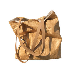 中サイズ カスタムロゴ入り デュポン製 ウォッシャブルペーパーハンドル付き ショッピングバッグ - Product Image 5