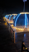 Dôme capsule gonflable pliable pour glamping, tente bulle de luxe transparente pour l'extérieur, chambre de luxe pour fête, prix de vente
