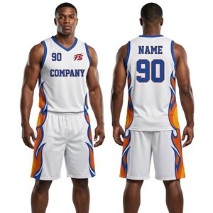 Ensemble d'uniformes de basketball personnalisés haut de gamme, motif géométrique <span class=keywords><strong>bleu</strong></span> en chevron, maillots d'équipe pour hommes à séchage rapide, col en V - Product Image 6