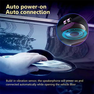 BT 5.0 rảnh tay xe Kit HIFI loa 2W không dây âm thanh Receiver MP3 âm nhạc Máy nghe nhạc tiếng ồn hủy bỏ Sun Visor Clip - Product Image 3