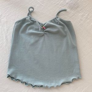 Brandy BM pur désir vent cerise col en v petit gilet à bretelles femmes été champignon bord mince et mince polyvalent débardeurs femmes - Product Image 3