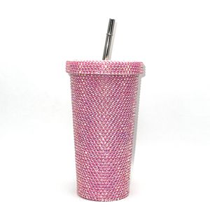 Gobelet isotherme en acier inoxydable QX Bling Diamond Glitter avec couvercle scintillant, écologique, portable, isolation de 6 à 12 heures, design moderne - Product Image 4