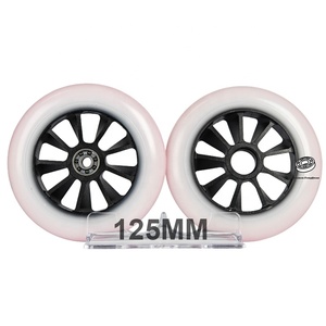Ruedas <span class=keywords><strong>de</strong></span> Patines en Línea Profesionales <span class=keywords><strong>de</strong></span> Alta Calidad, 125MM, Negras, Magia Negra, SHR, Duraderas, para <span class=keywords><strong>Patinaje</strong></span> <span class=keywords><strong>de</strong></span> Velocidad - Product Image 1