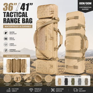 36/41 Inch Tactical Range Bag Waterproof Dual Compartment Outdoor <b>Storage</b> Bag MOLLE Large Capacity Gear Organizer Backpack OEM - Product Image 4