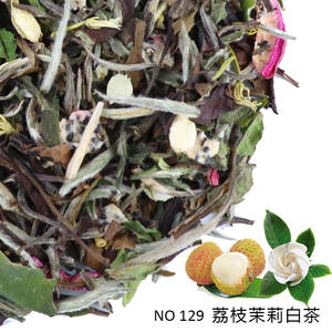 Thé aux fruits secs chinois en vrac autocollants de marque privée thé blanc au <span class=keywords><strong>jasmin</strong></span> litchi thé aromatisé - Product Image 3