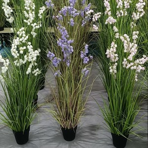 Ramo de Flores Artificiales de <span class=keywords><strong>Campanula</strong></span> en Maceta, Duradero, Ecológico, Accesorios para Espectáculos de Danza, Decoración para Hoteles y Eventos - Product Image 1