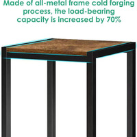 Support de plantes industriel à 2 niveaux, haut, pour plantes d'intérieur, support de pot de fleurs d'angle, en métal et bois, présentoir vertical pour plantes, pour salon