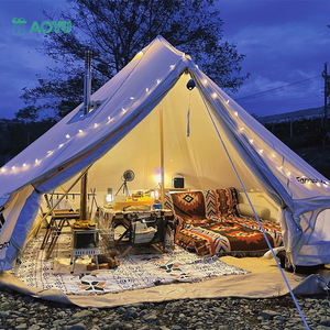 Luxe famille Camping tente maison Portable extérieur yourte poêle à <span class=keywords><strong>bois</strong></span> événement <span class=keywords><strong>tipi</strong></span> fait Oxford coton matériel hôtel pagode - Product Image 3