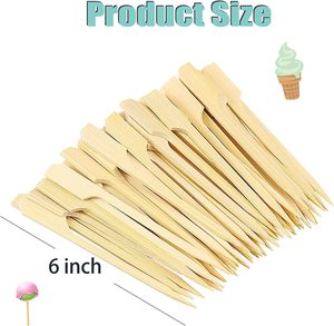 Vente en gros <span class=keywords><strong>de</strong></span> brochettes <span class=keywords><strong>de</strong></span> viande en bambou pour barbecue 9cm 15cm <span class=keywords><strong>de</strong></span> brochettes jetables en bambou pour barbecue - Product Image 5