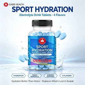 Tabletas de Electrolitos para Hidratación Deportiva OEM, Sodio, Potasio, Magnesio, Calcio, Zinc, Hidratación Rápida, Energía, Veganas, para Atletas, Personalizadas - Product Image 1
