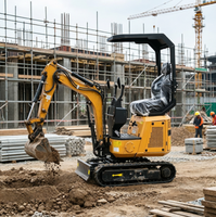 Excavatrice de chantier de 800 kg |   Mini-Excavatrice à Chenilles avec Moteur Kubota et Moteur EPA Certifiée CE Vente Directe d'Usine