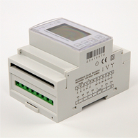 Compteur d'énergie électrique triphasé indirect à bobine Rogowski sur rail DIN, connecté Modbus RJ45 RS485, avec affichage LCD, classe 0.5