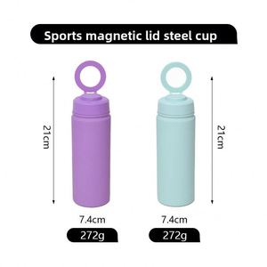 500ml 304 Stainless Steel Vacuum <b>Insulated</b> <b>Cup</b> With Phone Holder Magnetic Lid Space Pot Portable Handle Water Mug - Product Image 5