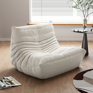 NKOL Modern Velvet One Seat Pillow Back Armless Sofa <b>Chair</b> Comfortable Living Room Furniture <b>Yellow</b> Brown - Product Image 4