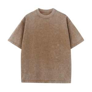 เสื้อยืดคอตตอน 100% หนัก 220 กรัม แบบสั่งทำพิเศษ OEM ODM ทรงโอเวอร์ไซส์ คอกลม แขนสั้น ไม่มีลาย พร้อมสกรีนโลโก้ - Product Image 5