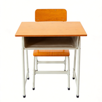 Table d'étude moderne simple à hauteur réglable pour étudiants avec tiroir à livres, crochet de tête de lit, cadre chromé, mobilier scolaire écologique