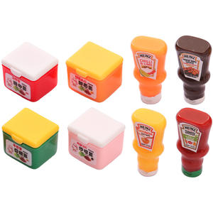 Accessoires <span class=keywords><strong>de</strong></span> bijoux en résine DIY, figurine <span class=keywords><strong>de</strong></span> jeu alimentaire 3D, porte-clés, jouet pour maison <span class=keywords><strong>de</strong></span> poupée, sauce à salade à la pâte <span class=keywords><strong>de</strong></span> haricots rouges simulée - Product Image 1