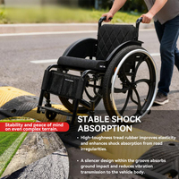 Roues arrière de fauteuil roulant manuel sport tout-terrain à 6 lames intégrées, grandes, résistantes à l'usure, pour la rééducation et la thérapie