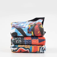 Chaussettes à impression numérique avec semelle en molleton mi-haute, style sublimation 3D, design personnalisé, noir sur les orteils et le talon